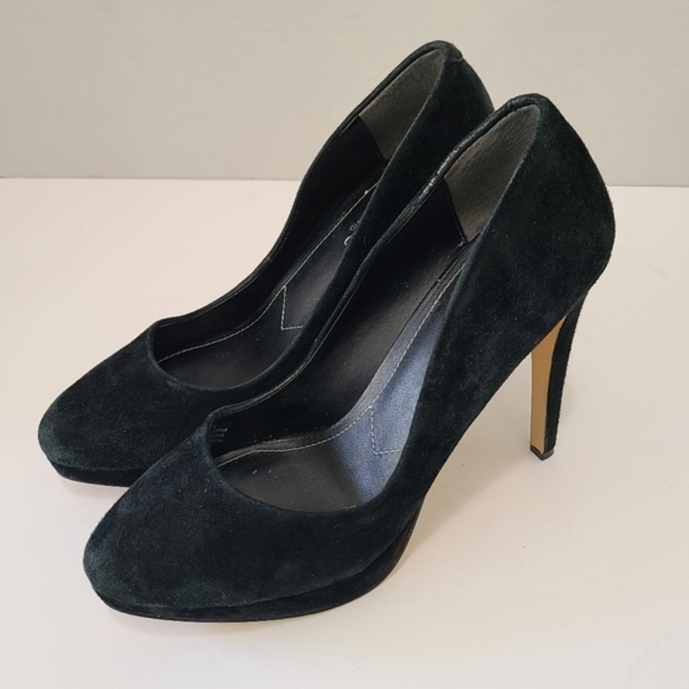 Black Charles David Suede Platform Heels Size 7.5 - Picture 3 of 6